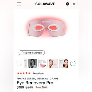 Solawave eye recovery pro maskNWT
